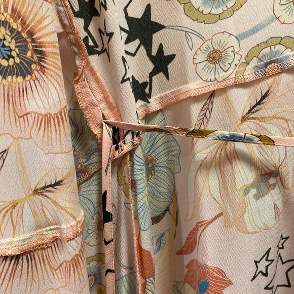 Beautiful Top Shop printed wrap dress with asymmetrical bottom and ruffle top - Picture 4 of 4